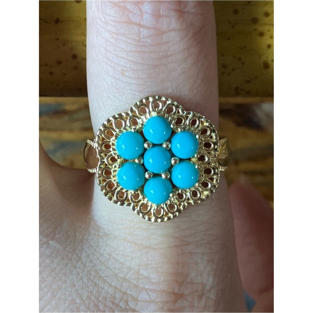 Sleeping Beauty Turquoise Sterling Silver Ring Size 9